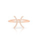 Diamond Pisces Zodiac Sign Ring, 14k rose gold - URBAETIS Fine Jewelry Diamond Pisces Zodiac Sign Ring, 14k rose gold - URBAETIS Fine Jewelry