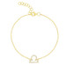 Diamond Libra Zodiac Sign Bracelet, 14k yellow gold - URBAETIS Fine Jewelry Diamond Libra Zodiac Sign Bracelet, 14k yellow gold - URBAETIS Fine Jewelry