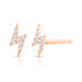 Diamond Lightning Bolt Studs, 14K Rose Gold- URBAETIS Fine Jewelry