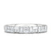 Baguette and Double Round Diamond Ring, 14K White Gold- URBAETIS Fine Jewelry