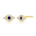 Petite Diamond and Sapphire Evil Eye Studs, 14K Yellow Gold- URBAETIS Fine Jewelry Petite Diamond and Sapphire Evil Eye Studs, 14K Yellow Gold- URBAETIS Fine Jewelry