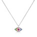 Rainbow Evil Eye Necklace, 14k white gold - URBAETIS Fine Jewelry Rainbow Evil Eye Necklace, 14k white gold - URBAETIS Fine Jewelry
