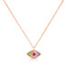 Rainbow Evil Eye Necklace, 14k rose gold - URBAETIS Fine Jewelry Rainbow Evil Eye Necklace, 14k rose gold - URBAETIS Fine Jewelry