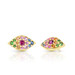 Rainbow Evil Eye Studs, 14k yellow gold - URBAETIS Fine Jewelry Rainbow Evil Eye Studs, 14k yellow gold - URBAETIS Fine Jewelry