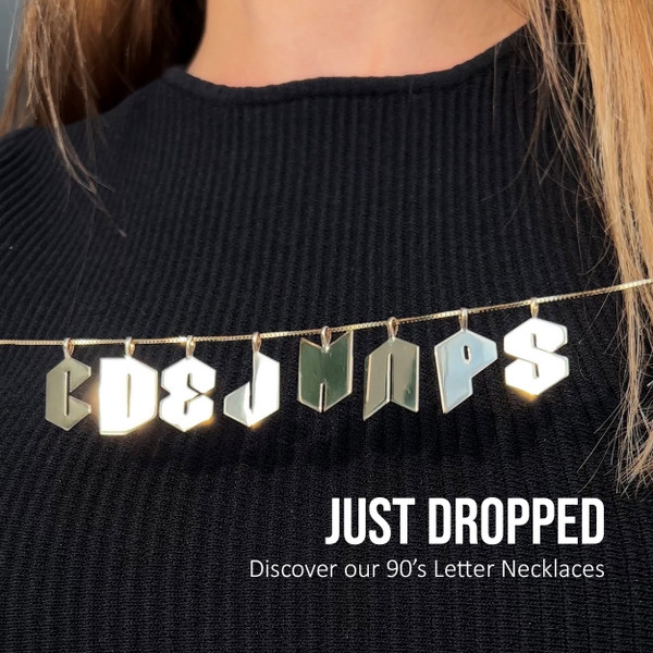Just Dropped: Our 90's Initial Necklaces