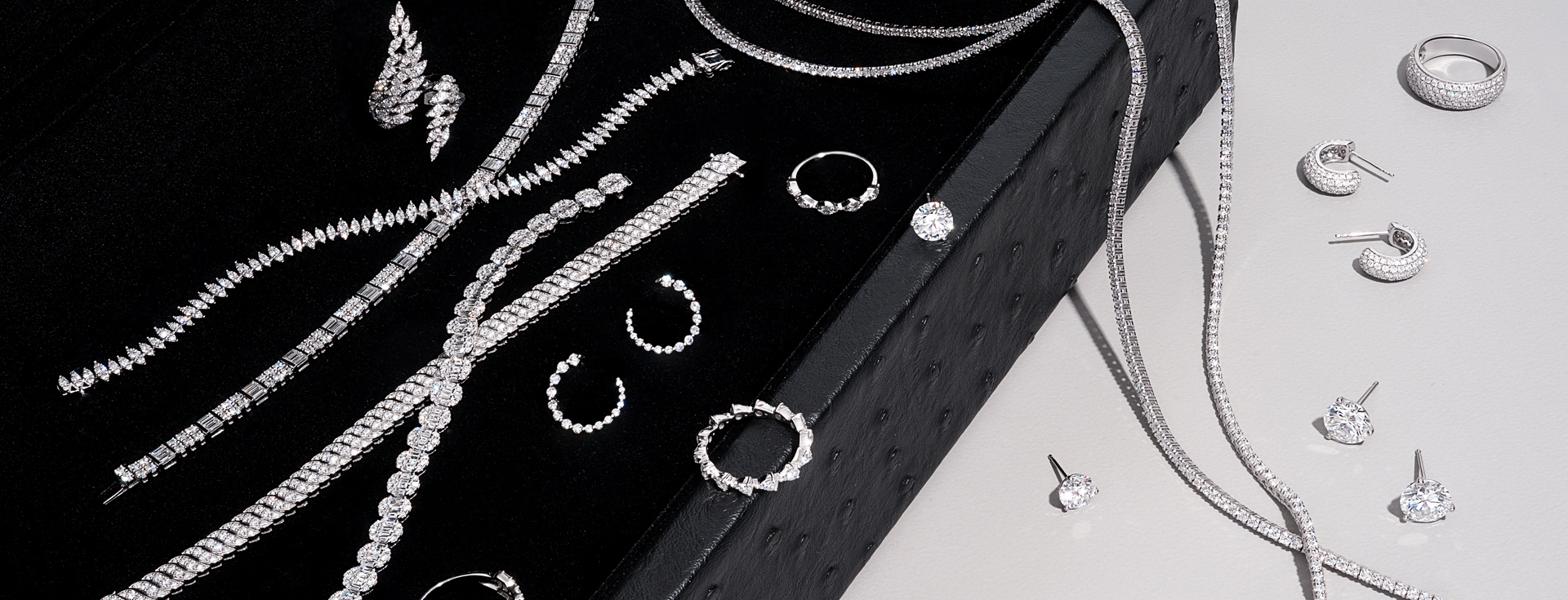 14k white gold and diamond jewelry