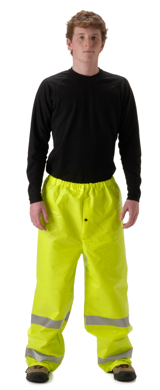 FR Rain Pants with Fly, Class E Hi Vis Rain Gear - ArcLite by NASCO