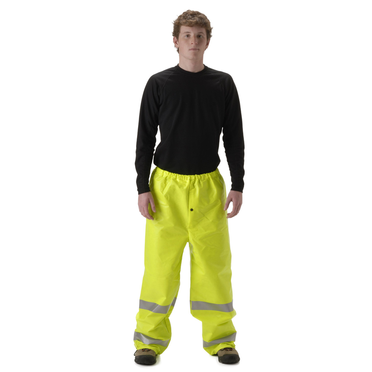 FR Rain Pants with Fly, Class E Hi Vis Rain Gear - ArcLite by NASCO