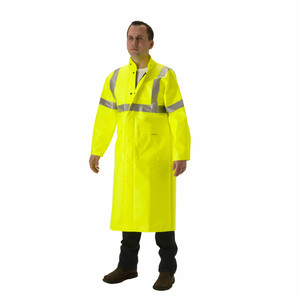 ArcLite Air Lightweight FR Rain Coat with Hood | HiVis ANSI Class 3 | Sleeve Take-Ups Tabs