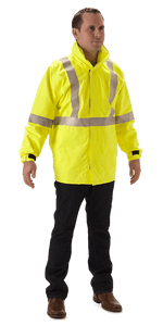 Rampart FR Rain Jacket | Made in USA | HiVis ANSI Class 3