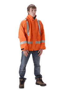 PetroLite FR Rain Jacket | Attached Hood in Collar Canadian