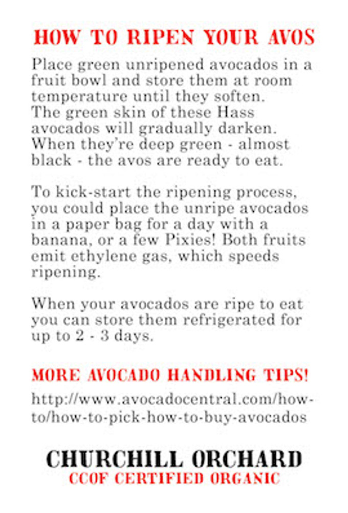 On the flip side - step by step instructions for ripening your avocados. 
Hint: Mostly, you wait.