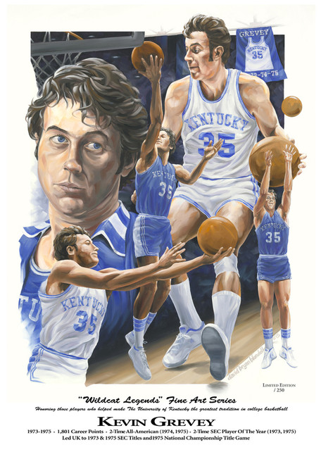 Kevin Grevey "Wildcat Legend" hand signed by Kevin Grevey