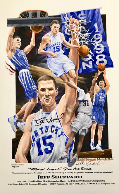 Jeff Sheppard "Wildcat Legend" print signed by Jeff Sheppard