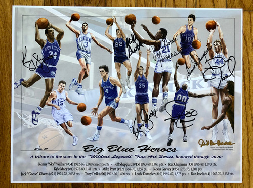 Big Blue Heroes Print signed 7
