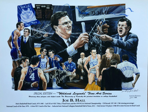 "Wildcat Legends" Joe B. Hall signed 4