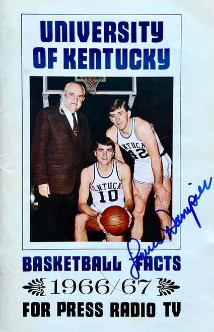 UK Basketball Facts 1966/67 signed by Louie Dampier
