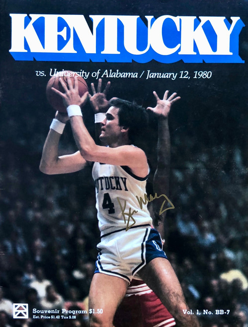 Kentucky vs. Alabama 1980 program signed by Kyle Macy
