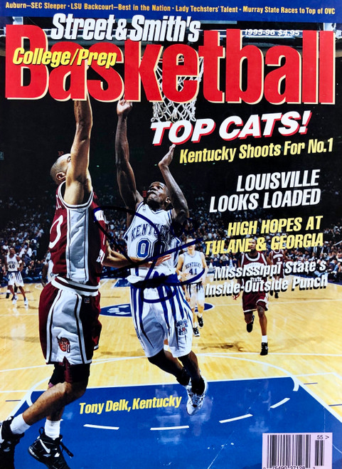 Street & Smith's Basketball magazine signed Tony Delk