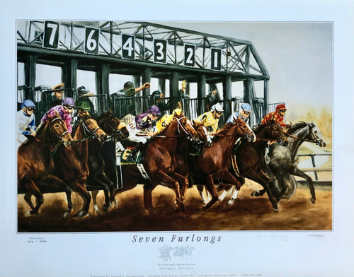 Seven Furlongs signed by artist Salina Ramsay