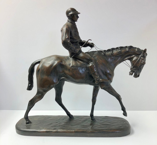 Jockey on Horse Figurine