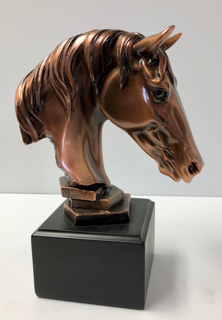 Horse Head Figurine 5"W x 7.5"H