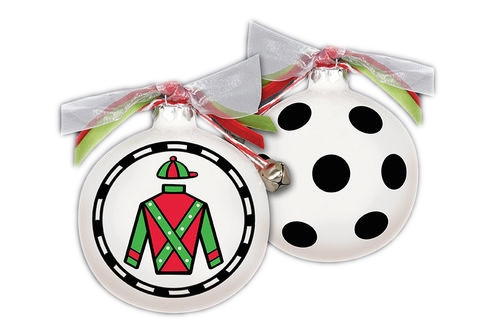 ornament with ribbon and bells
3.5"Dia.