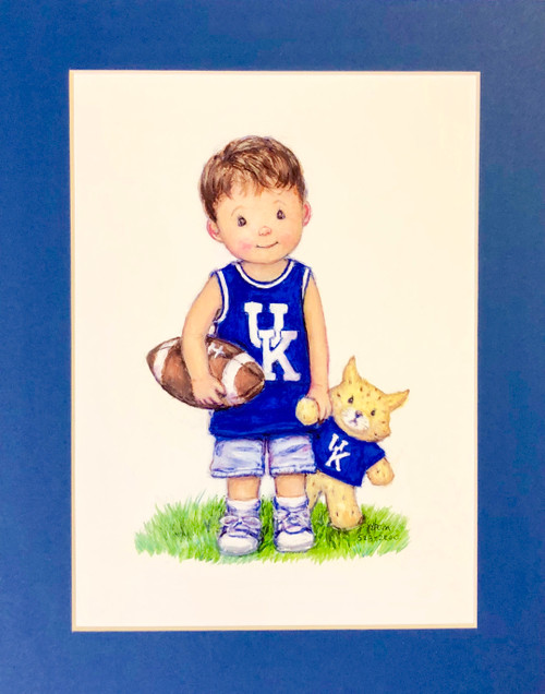 11"W x 14"H single mat in Kentucky blue