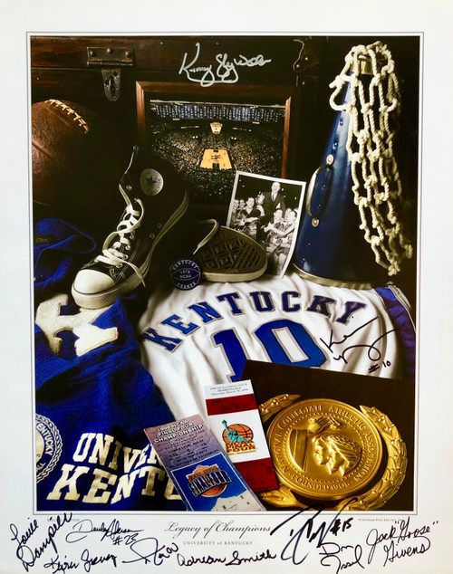 Print size 16"W x 20"H signed by 10 players with Certificate of Authenticity