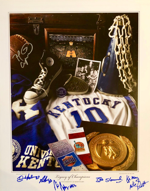 7 player signed with Certificate of Authenticity, print size 16"W x 20"H