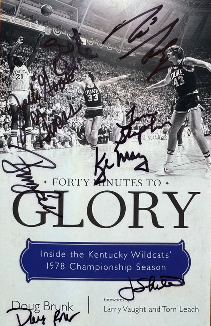 Forty Minutes to Glory signed by 1978 players, managers, and author