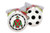 ornament with ribbon and bells
3.5"Dia.