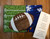 7"W x 5"H Football mug rug for your favorite beverage