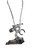 18" Toggle necklace silver with horseshoe, bourbon barrel, and state of Kentucky with racing horse.