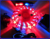 LED Safety Flare. 6 Pack with Rechargeable Case and Charger. Blue/Red