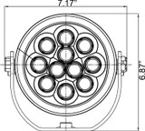 6" ROUND EXPLORER LED DRIVING LIGHT 55 Watt 10° narrow beam VISION X CTL-EPX1110 