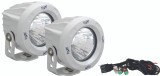 OPTIMUS ROUND WHITE 1 10W LED 60° FLOOD KIT OF 2 LIGHTS - Vision X XIL-OPR160WKIT 9148991