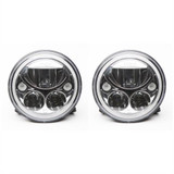 E-Mark BLACK CHROME 7" ROUND LED HEADLIGHT. VISION X XIL-7RELB