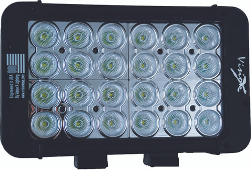 8" XMITTER PRIME DOUBLE STACK LED BAR BLACK TWENTY FOUR 3-WATT LED'S 60 DEGREE WIDE BEAM. Vision X XIL-P2.1260