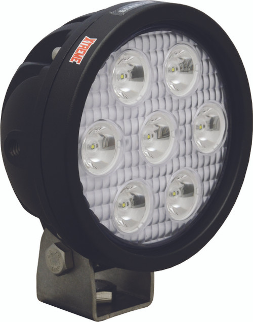 4" ROUND UTILITY MARKET XTREME BLACK WORK LIGHT SEVEN 5-WATT LED'S 10 DEGREE NARROW BEAM. Vision X XIL-UMX4010.4300k