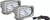 OPTIMUS SQUARE SILVER 2 10W LEDS 10° NARROW KIT OF 2 LIGHTS. Vision X XIL-OP210SKIT