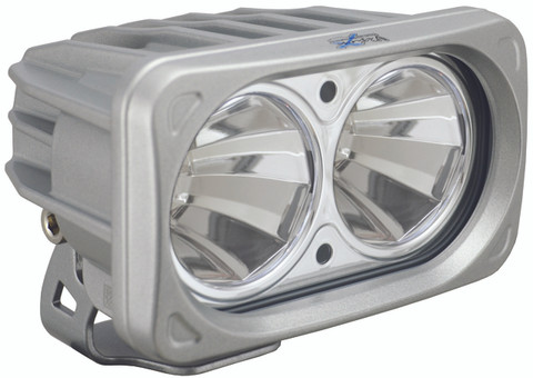 OPTIMUS SQUARE SILVER 2 10W LEDS 60° FLOOD. Vision X XIL-OP260S