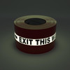 SafetyTac® Glowstripe: Exit This Way With Arrows - Inline Printed Floor Marking Tape SafetyTac® Glowstripe: Exit This Way With Arrows - Inline Printed Floor Marking Tape