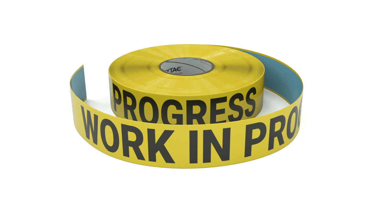Work In Progress Inline Printed Floor Marking Tape Safetytac Work In Progress Inline Printed Floor Marking Tape Safetytac