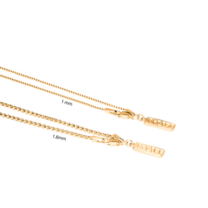 Rounded Box Chain - 1mm (14k)