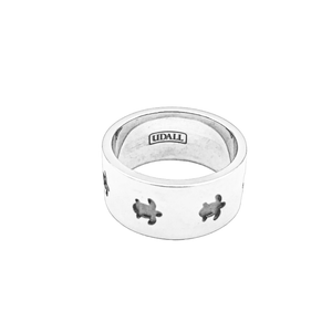 Sea turtle wide ring (sterling silver 925)