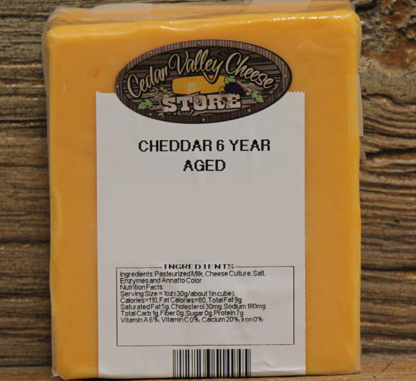 eyden ニットパーカー　YELLOW CHEDDAR 6 Year Aged Yellow Cheddar - Cedar Valley Cheese Store