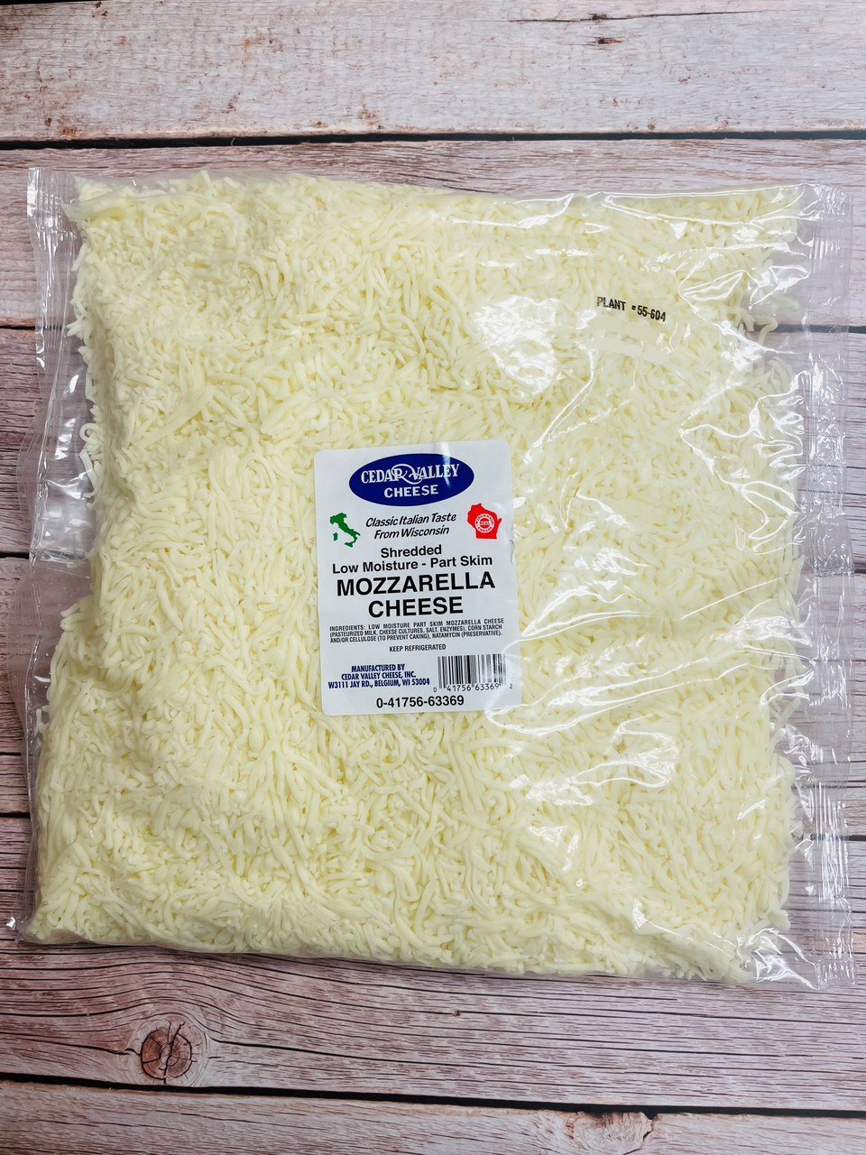 Shredded Mozzarella Part Skim 5# bag