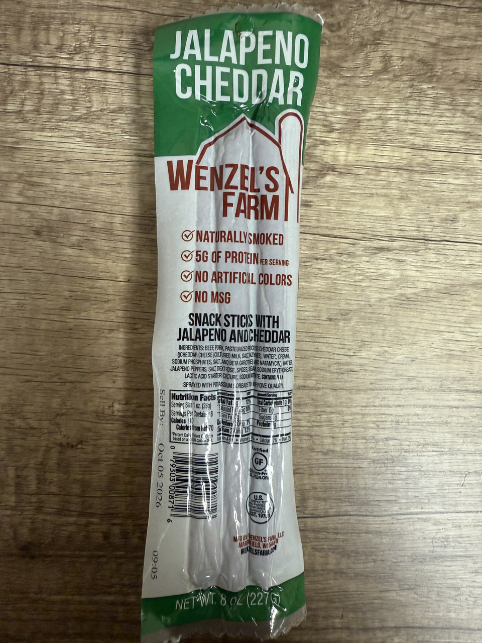 Wenzel's Farm Sausage Jalapeno Cheddar Sticks - 8oz - Cedar Valley