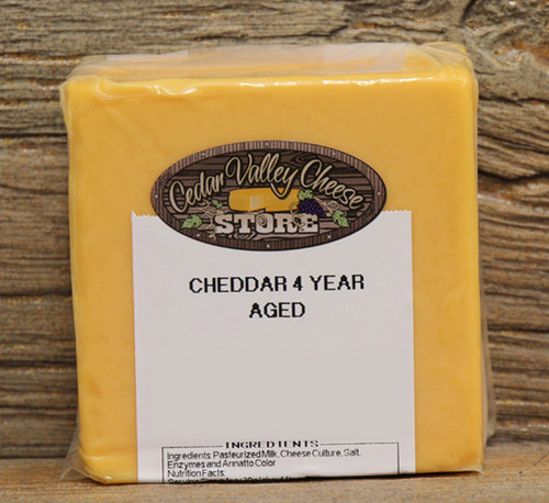 2 Year Aged Yellow Cheddar - Cedar Valley Cheese Store